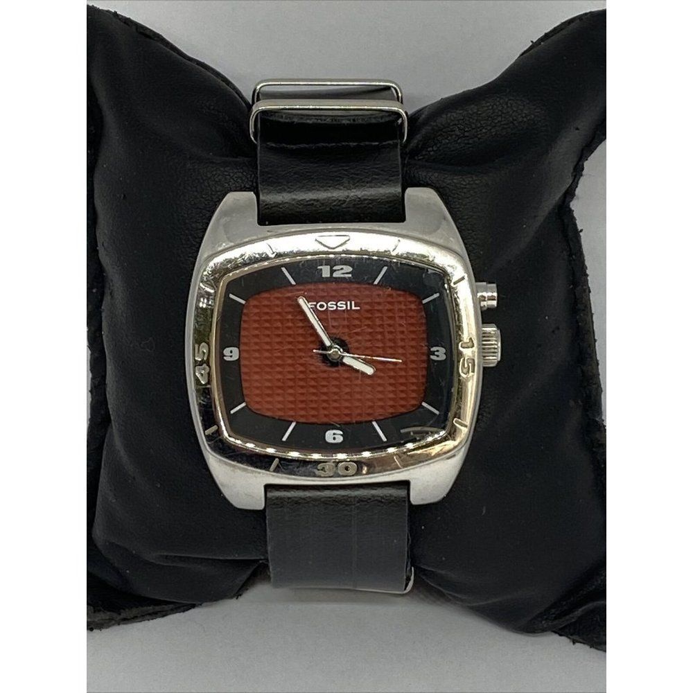 Fossil JR9237 Men's Black Leather Analog Dial Quar